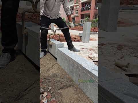 Placing granite bricks - a great tool to help you work
