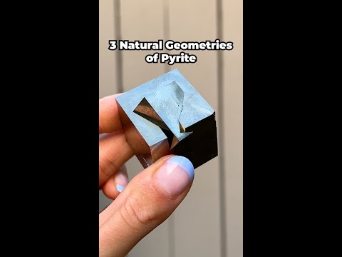 3 Natural Geometries of Pyrite Crystals