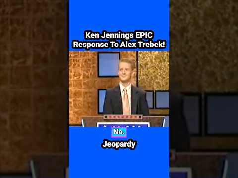 A #kenjennings #epic Response! #alextrebek #gameshow #funny #comedy #jeopardy #classic #funnyvideo