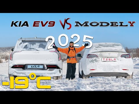 Tesla Model Y vs Kia EV9: Tested At Minus 19 Degrees Celsius. How&#039;s performance, range, charging...?