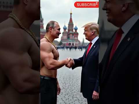 Donald Trump and Vladimir Putin at red square | ai generated video | ai video | ai presidents #ai