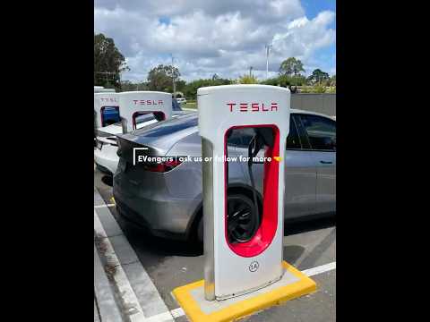 We stopped at the Cann River Tesla Supercharger after crossing the NSW/Victoria border #evcharging