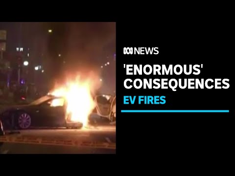 Firefighters warn of &#039;enormous&#039; EV fire consequences | ABC News