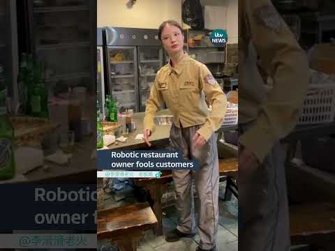 Robotic restaurant owner fools customers #china #itvnews #robot