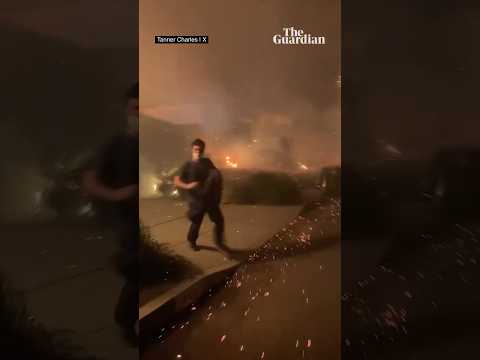 California residents flee their home as wildfires spread