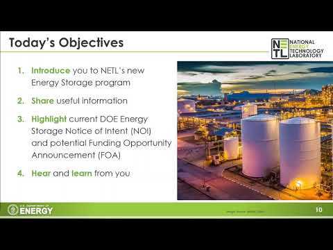 CONSENSUS Program Webinar: DOE Office of Fossil Energy&#039;s New Advanced Energy Storage Program