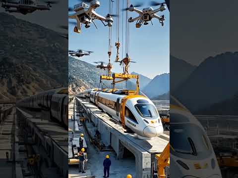 ai Railway Construction via Drones:The Technology of the Future #ai #automobile #military #wildlife