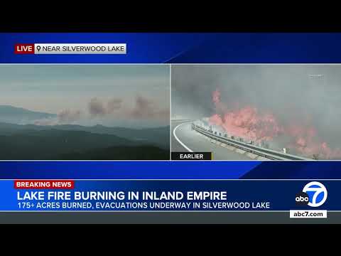 Fast-moving brush fire erupts near Silverwood Lake in Inland Empire, evacuations underway
