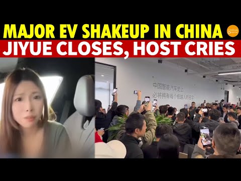 Big Shakeup in China’s EV Sector: Jiyue Suddenly Shuts Down, Female Host Weeps During Live Car Sale