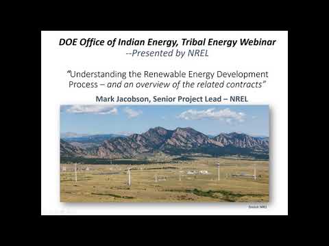 2020 Tribal Energy Webinar Series: Major Energy Project Agreements