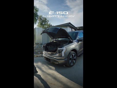 The Mega Power Frunk of the new 2024 Ford F-150® Lightning® holds gear, groceries or whatever.