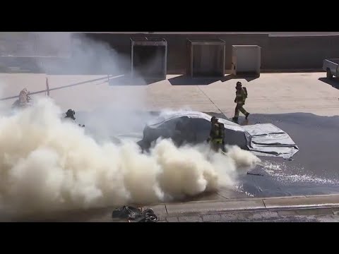 New technology aims to help firefighters battle electric car fires