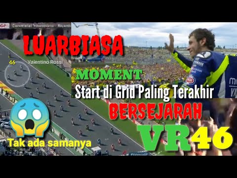 LUARBIASA Valentino Rossi membuktikan kebolehannya yang Start GRID terakhir Final motoGP Valensia