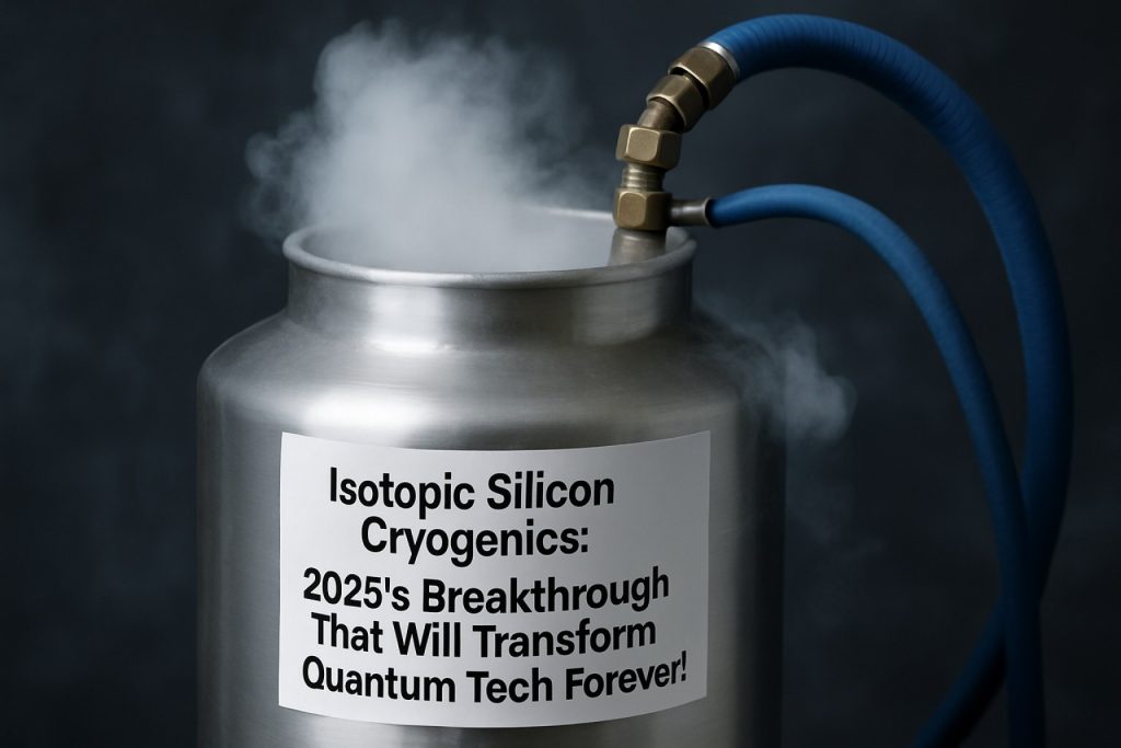 Isotopic Silicon Cryogenics: 2025’s Breakthrough That Will Transform Quantum Tech Forever Isotopic Silicon Cryogenics: 2025’s Breakthrough That Will Transform Quantum Tech Forever