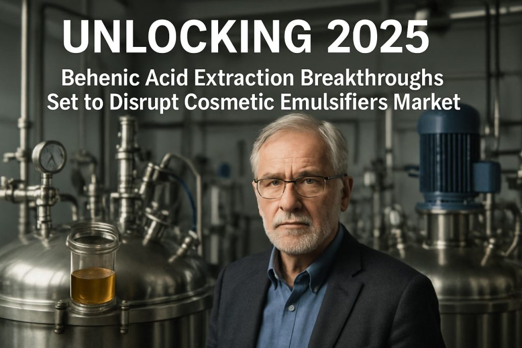 Unlocking 2025: Behenic Acid Extraction Breakthroughs Set to Disrupt Cosmetic Emulsifiers Market Unlocking 2025: Behenic Acid Extraction Breakthroughs Set to Disrupt Cosmetic Emulsifiers Market